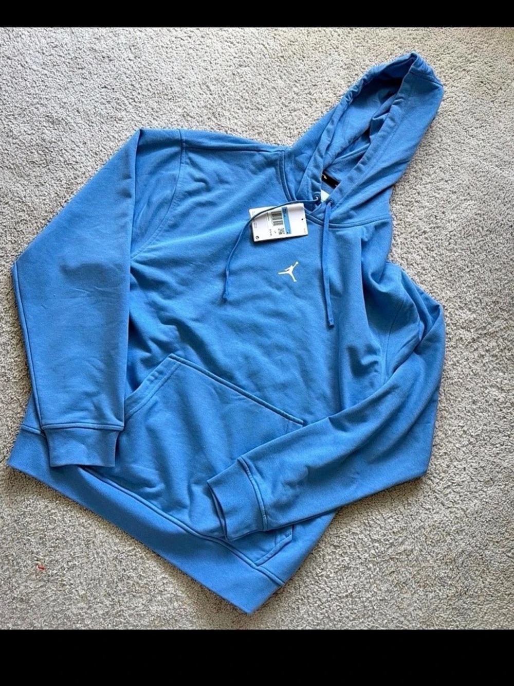 Jordan Essentials Fleece Pullover Hoodie Men's Blue Medium